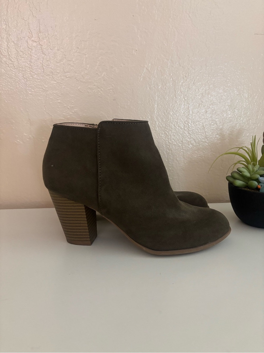 Dark Green Booties